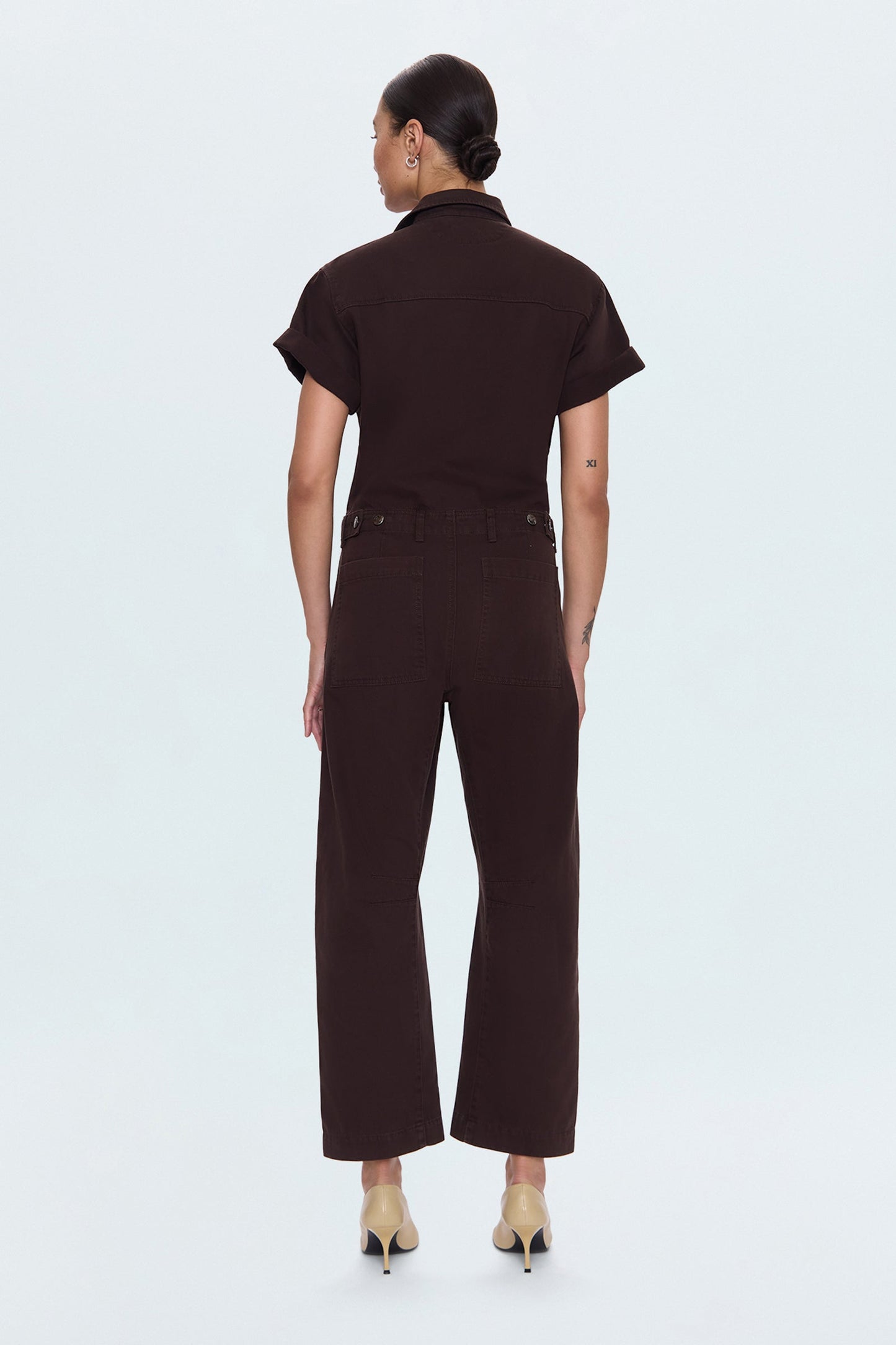 Cruz Barrel Leg Jumpsuit- Mocha