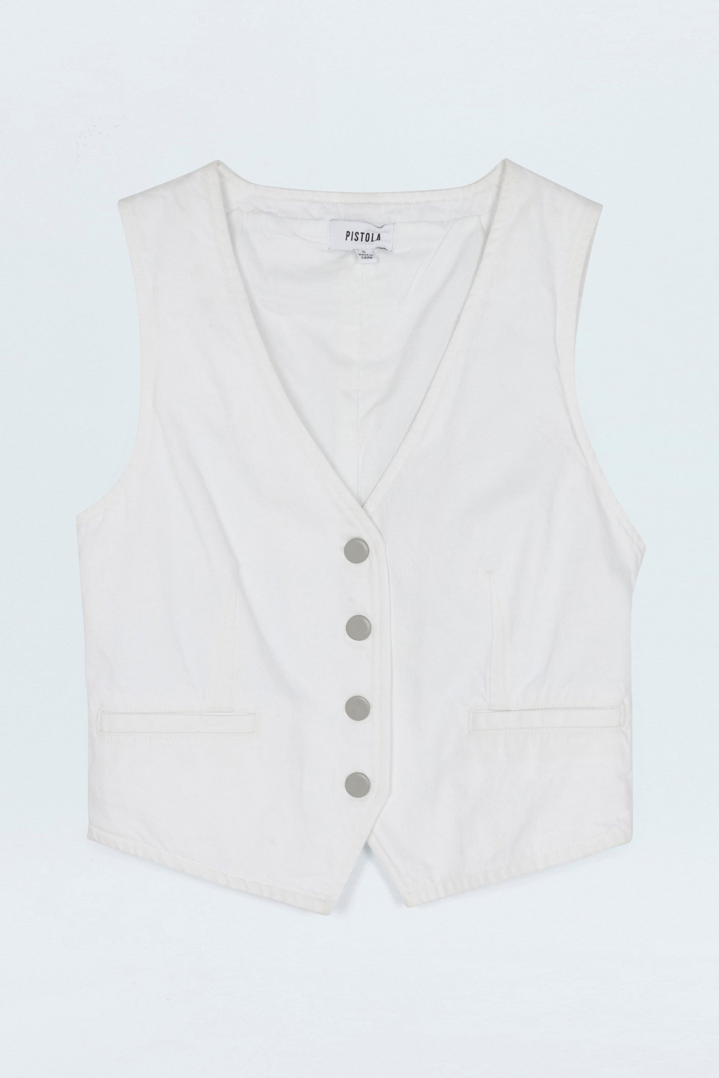 Vero Denim Vest - White
